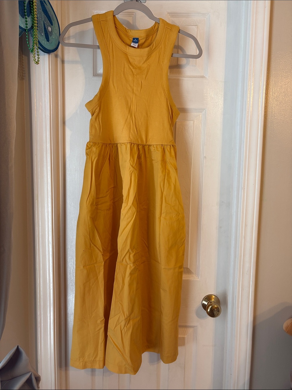 NWOT Old navy mixed media midi dress with pockets and double lined tank. MP
